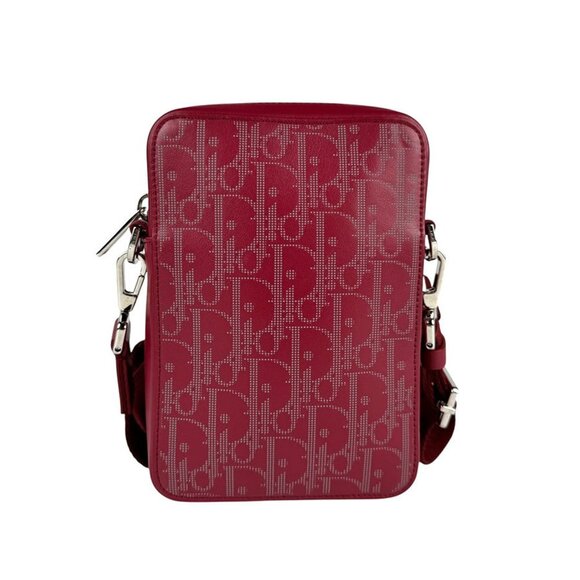 CHRISTIAN DIOR Red Leather Shoulder Bag - Picture 1 of 5